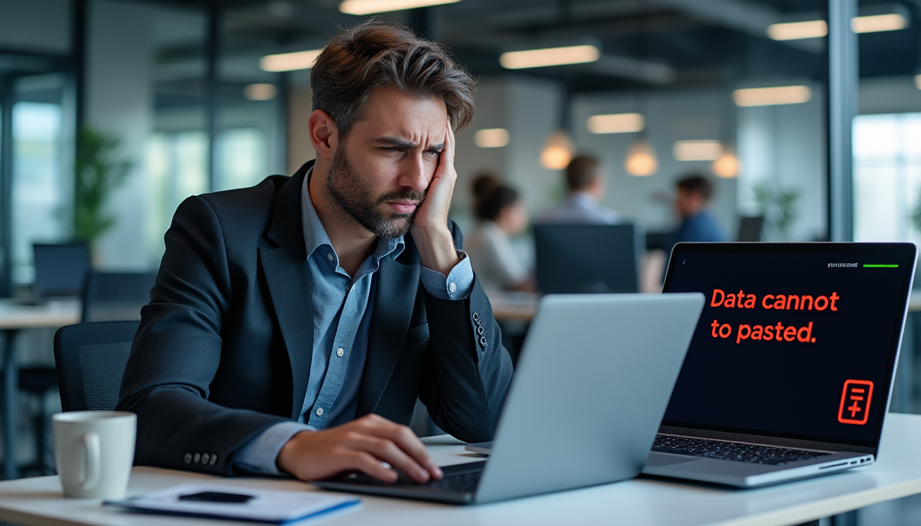 découvrez pourquoi il est impossible de coller les données de votre organisation ici et apprenez les solutions efficaces pour résoudre ce problème rapidement.